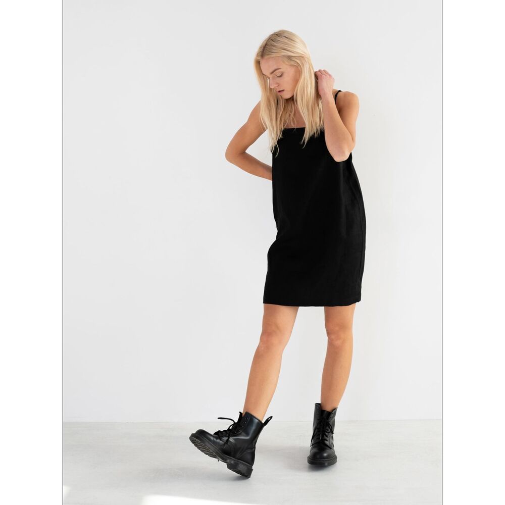 Love and Confuse Violet Linen Slip Dress in Rust